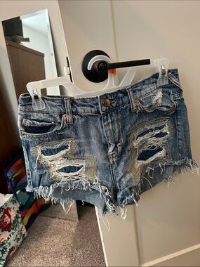 Target Distressed Denim Jean Shorts - Blue
